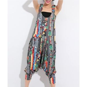 Rompers Jumpers Overalls Jumpsuits Sleeveless Backless Harem clown pants one siz